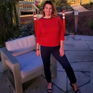 Ralph Lauren 100% cotton button boatneck top sizeL